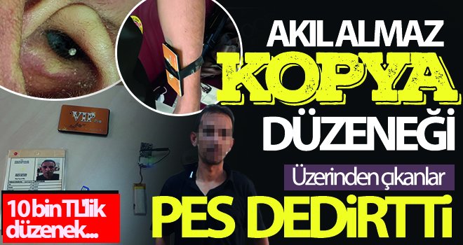 Ehliyet sınavında 10 bin TL'lik kopya düzeneği ile yakalandı
