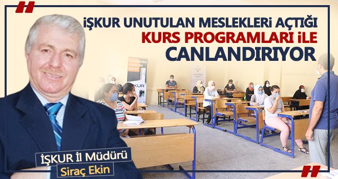 Ekin: Genç bireylerin birer zanaatkar olmaları temel hedefimiz