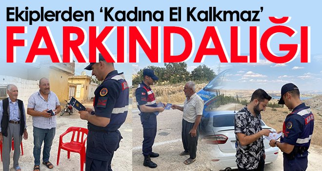 Ekiplerden ‘Kadına El Kalkmaz’ farkındalığı