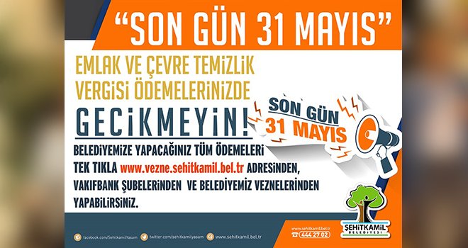 Emlak vergisinde son gün