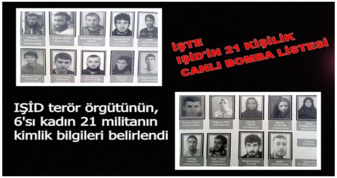 EMNİYET ALARMDA 21 CANLI BOMBA ARANIYOR