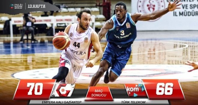 Empera Halı Gaziantep Basketbol 70 - Türk Telekom Basketbol 66
