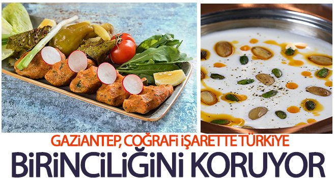 En fazla tescilli ürüne sahip olan il Gaziantep