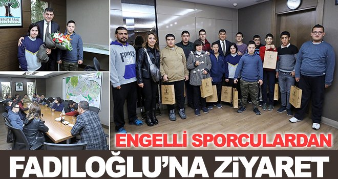 Engelli sporculardan Fadıloğlu'na çiçek takdimi