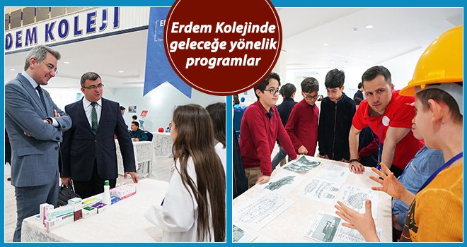 Erdem kolejinde, öğrencilerden anlamlı stant