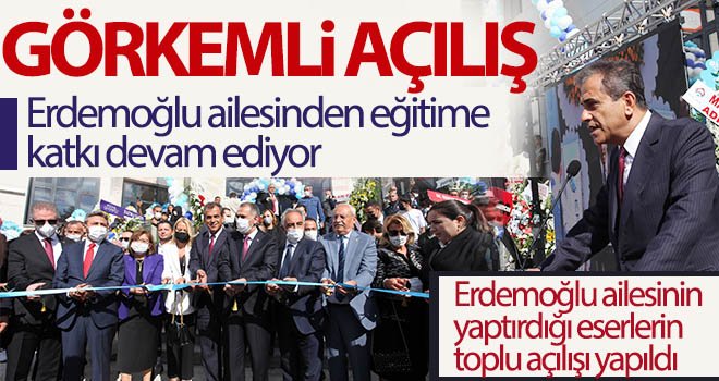 Erdemoğlu ailesinden eğitime katkı devam ediyor