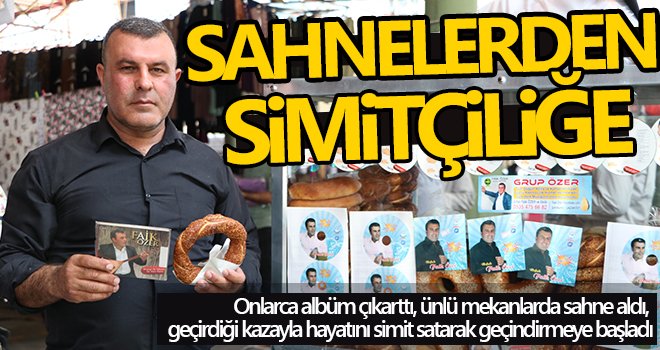 Eski sanatçı, pazarda hem simit satıyor hem de mini konser veriyor