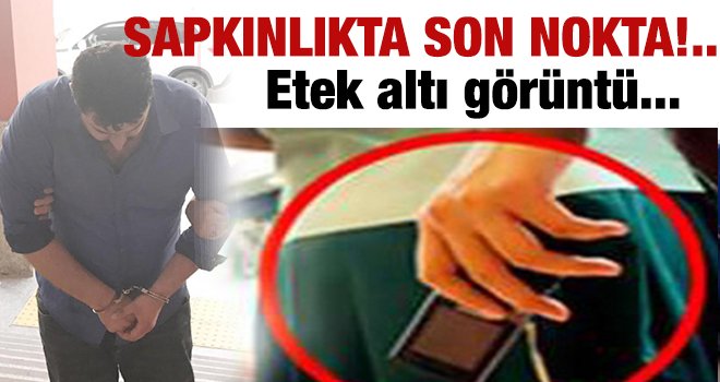 Etek altından görüntü çeken kişiye gözaltı...