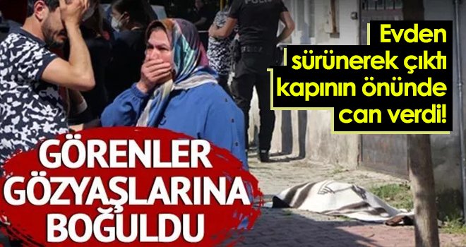 Evinden yanmış halde çıkan kadına vatandaşlar koştu