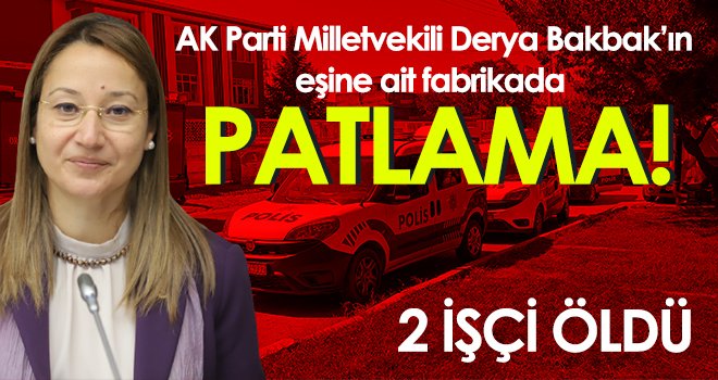Fabrikada patlama: 2 işçi hayatını kaybetti