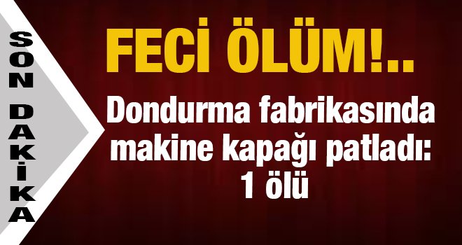 Fabrikada yağ makinesi patladı: 1 ölü