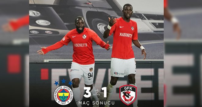 Fenerbahçe, Gaziantep FK'yı 3-1 mağlup etti