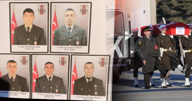 Fırat Kalkanı şehitleri memleketlerine gönderildi