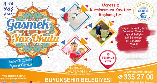 GASMEK 'Yaz Eğitimleri' başlıyor 