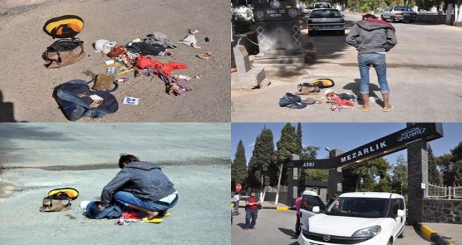 Gaziantep Asri Mezarlıkta canlı bomba paniği...