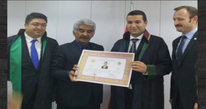 Gaziantep Barosu'nda bir avukat daha cübbe giydi