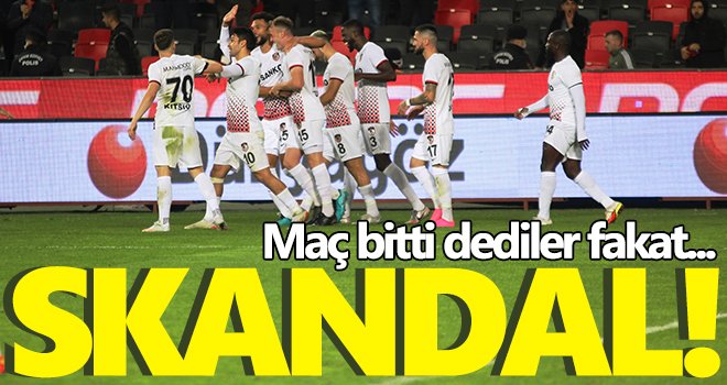 Gaziantep FK- Kasımpaşa maçında skandal bir olay yaşandı