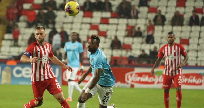 Gaziantep FK Antalya deplasmanında 1 puana razı oldu : 1-1