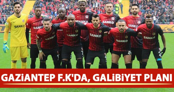Gaziantep F.K'da, galibiyet planı...