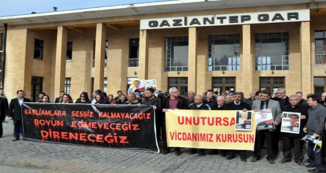Gaziantep Gar'ında 'Ankara Patlaması' Protestosu