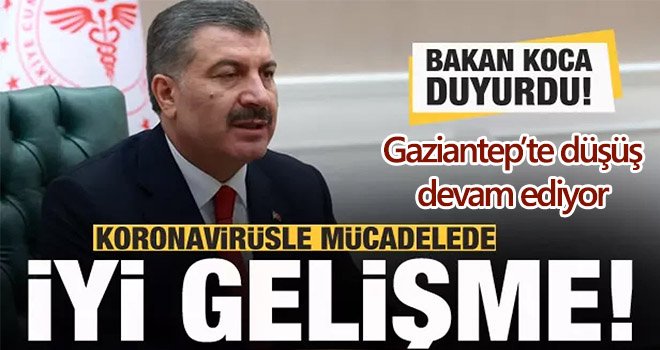 Gaziantep için umut verici düşüş...