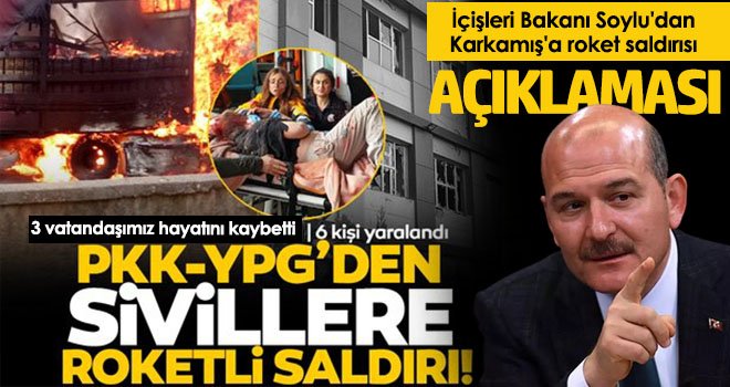Gaziantep Karkamış'a roketli saldırı düzenlendi