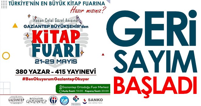 Gaziantep kitap fuarı için geri sayım başladı