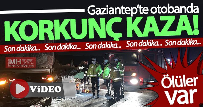 Gaziantep otobanında inanılmaz kaza! TIR'ın altında pres oldular