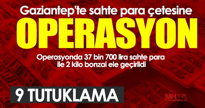 Gaziantep ve Adıyaman'da sahte para çetesine operasyon 
