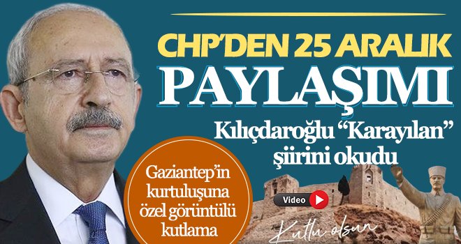 Gaziantep’in kurtuluşuna özel görüntülü kutlama