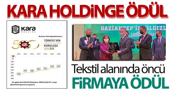Gaziantep’in Yıldızlarından birisi de Kara Holding 