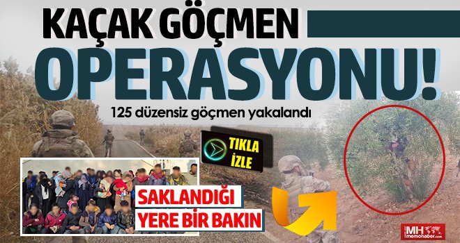 Gaziantep'te 125 düzensiz göçmen yakalandı