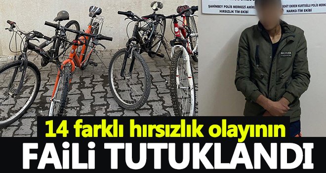 Gaziantep'te 14 farklı hırsızlık olayının faili tutuklandı