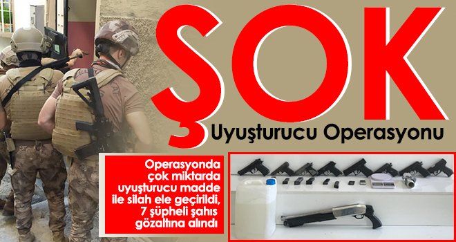 Gaziantep'te 18 ikamete yönelik şok uyuşturucu operasyonu