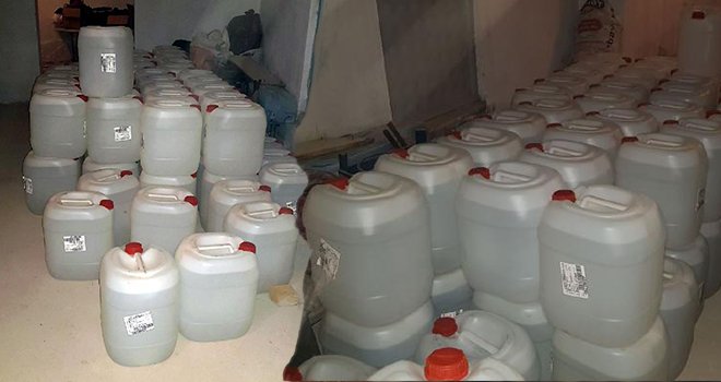 Gaziantep'te 2 bin 400 litre etil alkol ele geçirildi