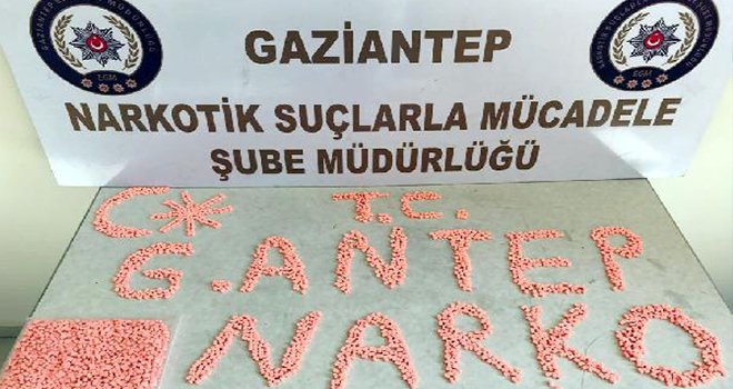 Gaziantep'te 3 bin uyuşturucu hap ele geçti