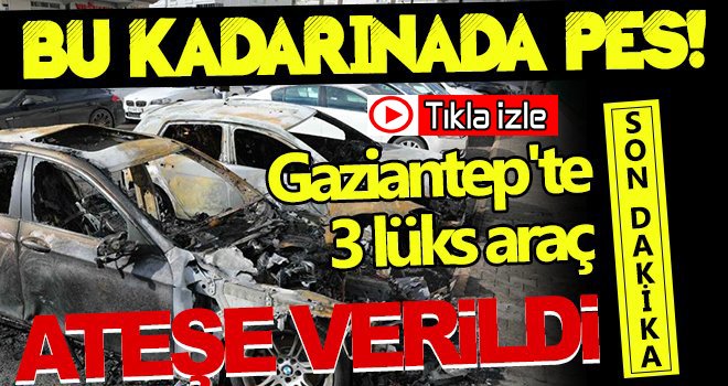 Gaziantep'te 3 lüks araç ateşe verildi...