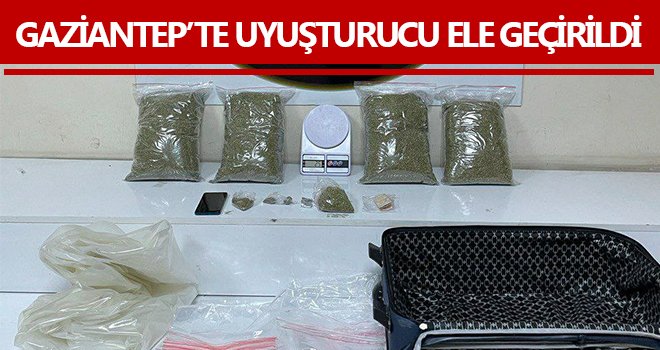Gaziantep’te 4 kilo 110 gram uyuşturucu ele geçirildi