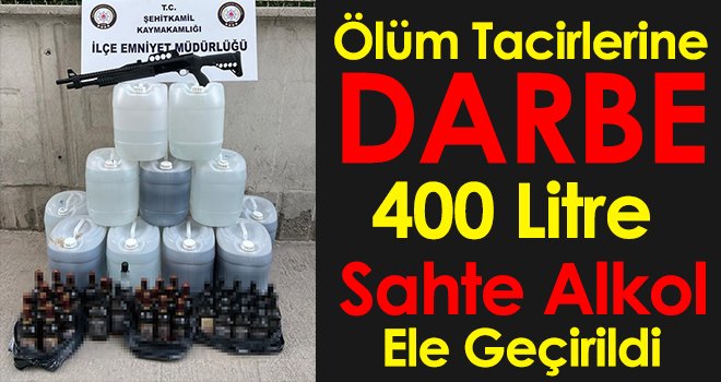 Gaziantep'te 400 litre sahte alkol ele geçirildi