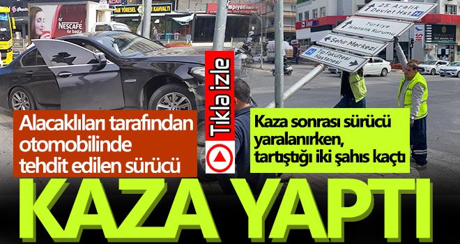 Gaziantep'te akıl almaz kaza! Lüks araçta alacak verecek kavgası