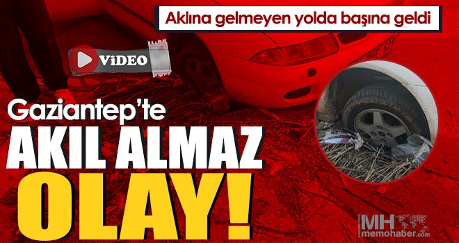 Gaziantep’te akıl almaz olay! Teker mazgalın içine girdi