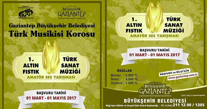 Gaziantep'te altın fıstık ses yarışması düzenleniyor