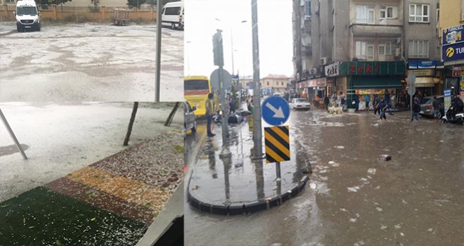 Gaziantep'te ani bastıran yağış hayatı felç etti