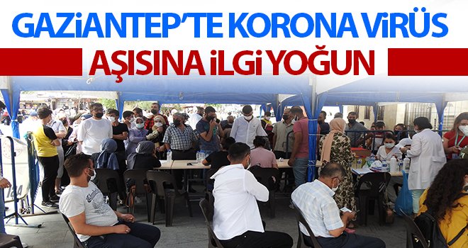 Gaziantep’te aşı kuyrukları oluştu