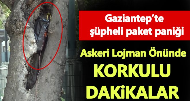 Gaziantep'te askeri lojman önünde korkulu dakikalar...