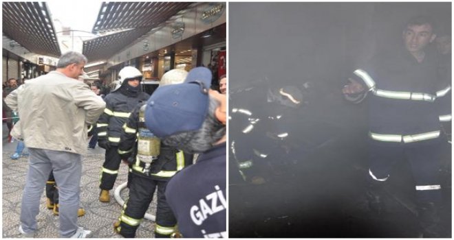 GAZİANTEP'TE ATÖLYEDEKİ YANGIN KORKUTTU