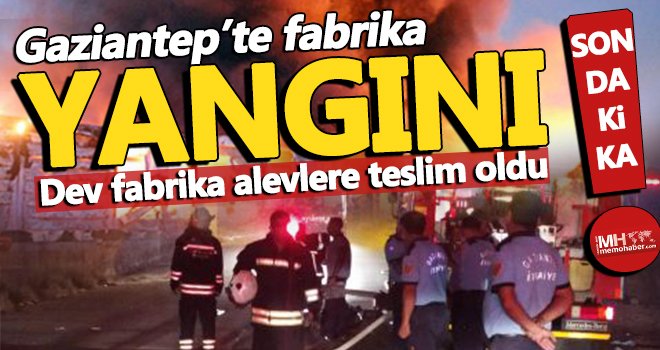 Gaziantep'te ayakkabı fabrikasında yangın çıktı 