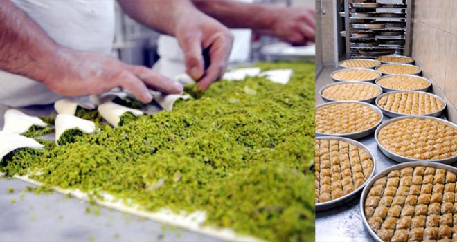 Gaziantep'te bayram öncesi tatlı hazırlık