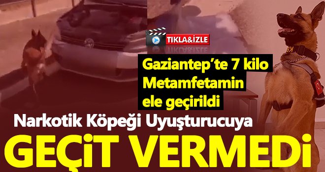 Gaziantep'te, bir otomobilde 7 kilo Metamfetamin ele geçirildi