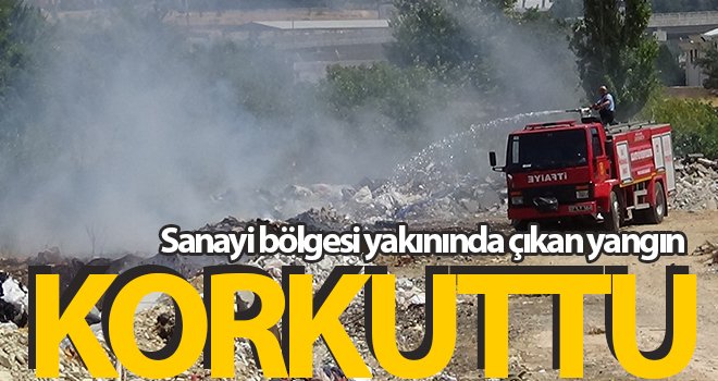 Gaziantep'te boş arazide çıkan yangın korkuttu